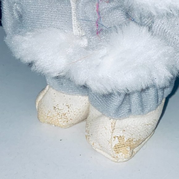 Russ Troll Doll Pink Hair Gray Fur Coat Eskimo Pretend Play Toy Figure - Picture 4 of 5